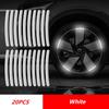 20Pcs Auto Motorcycle Bicycle Car Wheel Hub Reflective Sticker Luminous Stripes Tire Rim Reflective Sticker Night Safety Tape