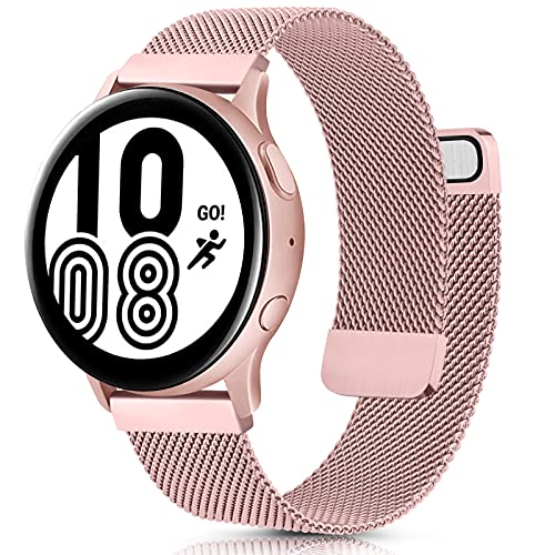 22mm 20mm Milanese Strap for Samsung Watch 3/4/5/Active 2 Stainless Steel Magnetic Wristband for Huawei Watch 3/GT 2/Amazfit GTR