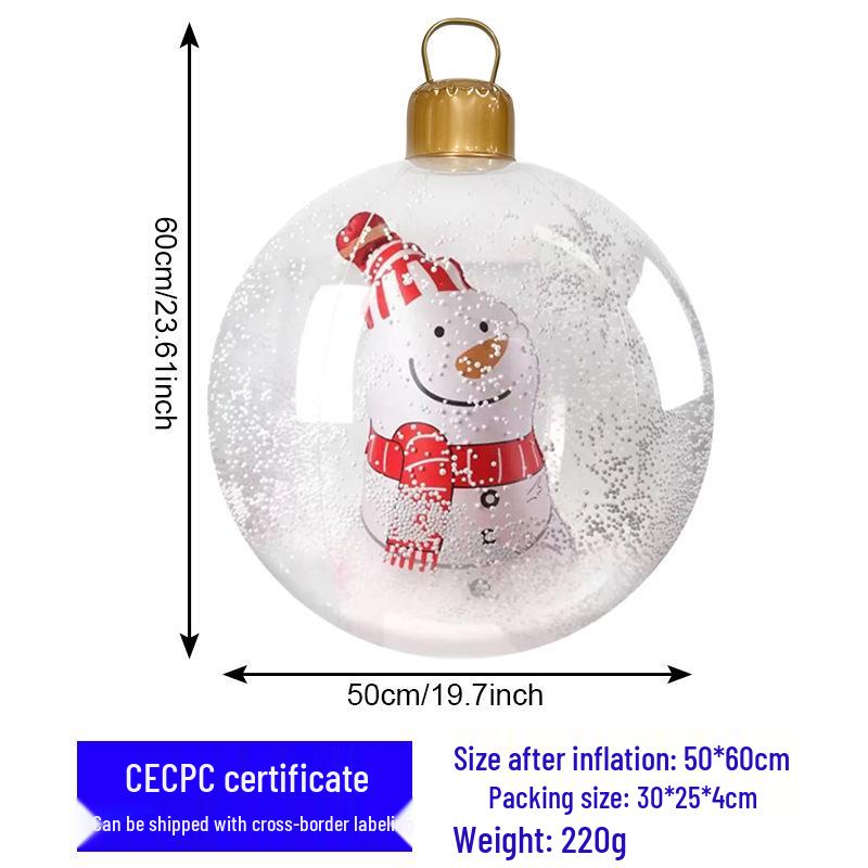 Outdoor Christmas Inflatable Ball Decoration for Parties and Courtyards
