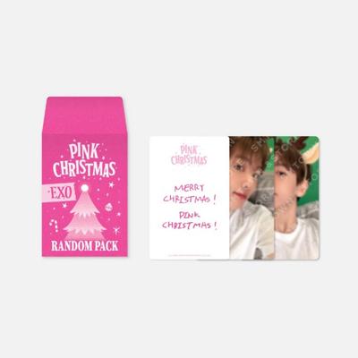 EXO 2023 Pink Christmas Pacote Aleatório Cartões Colecionáveis Xiumin Suho Baekhyun Chanyeol Sehun Chen Photocard Photocard