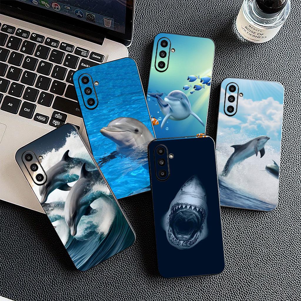 Soft Cover for Xiaomi Poco C75 C65 C71 C85 X7 X6 M6 M7 F7 F8 Ultra F6 Pro Coque Phone Case Dolphin Animal