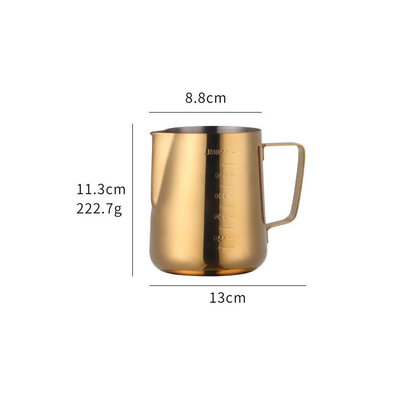 Coffee Art Pitcher Kitchen Accessories Milk Frother Pitcher Espresso Cappuccino Coffee Latte Milk Frother Cup Stainless Steel