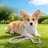 New Hand Woven Flower Leash for Small Dogs Dogs Cats Knitted Pet Leash Macaron Color Scheme