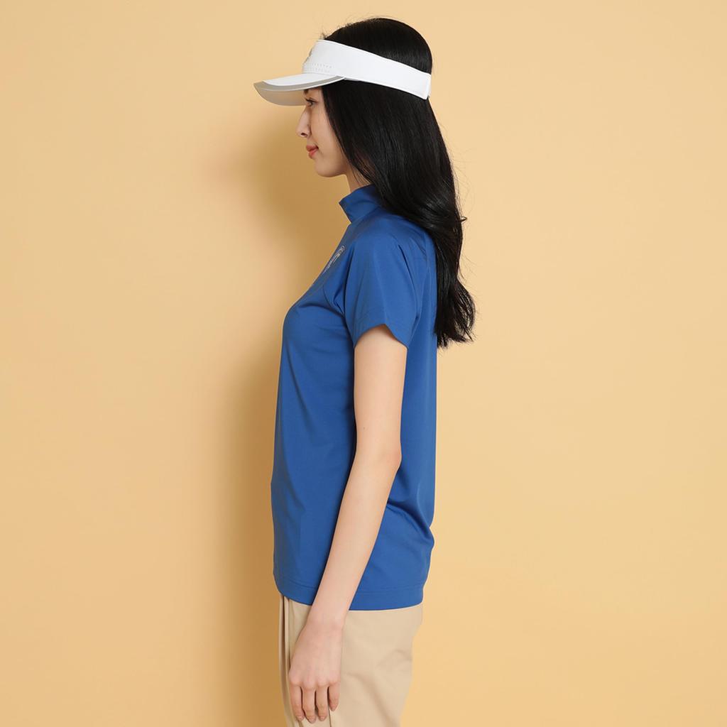 Callaway Short Sleeve Mock Neck Shirt UV for C25134202 Size S Women's (Stretchable, Protection) Golf, 1110_Blue,