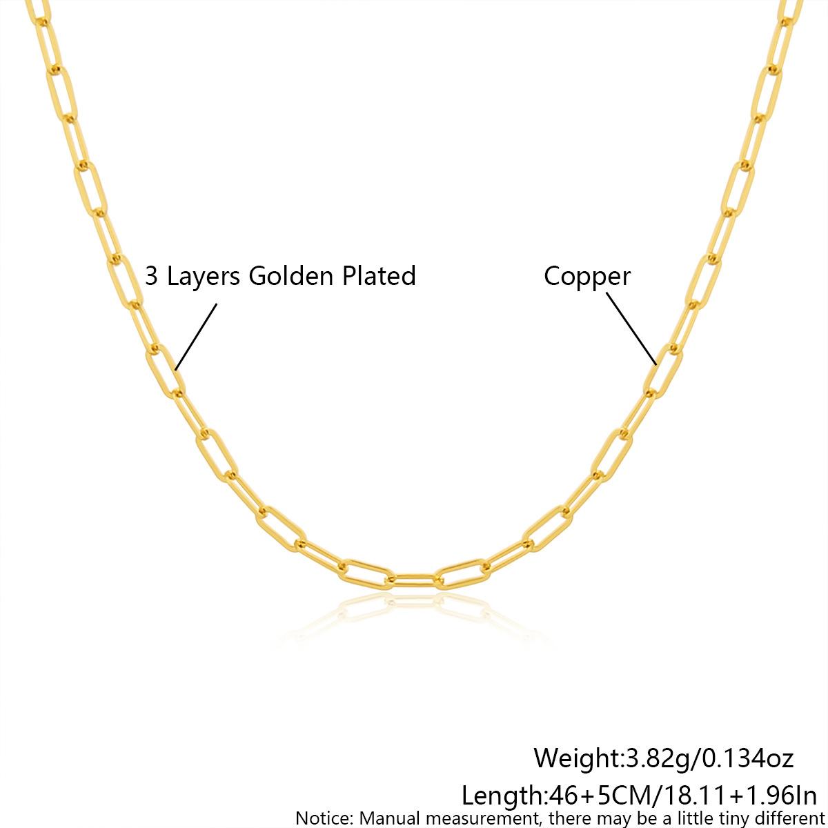 

Cold and Elegant Minimalist Rectangular Necklace with Safety Pin Interlocking Strap and Collar Chain for Women