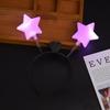 Luminous Yellow Star Headdress: Spring Headband & Flashing Hair Clip Set