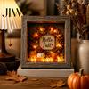 Decorative Seasonal Lights Halloween Lighted Frame Ornaments, Light Up Shadow Box, Warm Accents Atmosphere LED for Home Living Room Bedroom