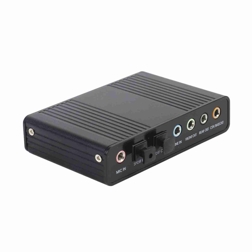 Upgrade 6 Channel Sound Card, Plug and Play USB External Digital Optical SPDIF   Output Adapter for PC Support 48/44KHz Sample Rate