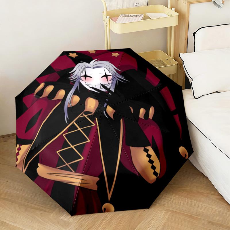 Jester pierrot Automatic Umbrella Suitable Travel Portable Umbrella Outdoor Sun Shading Umbrella Gift Daily Essentials