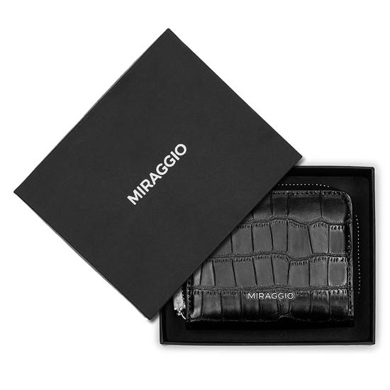 Miraggio Lea Bi-Fold Wallet for Women - Black