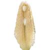 Golden Curly Long Bangs Lolita Wig - Soft Synthetic Fiber for Role Play