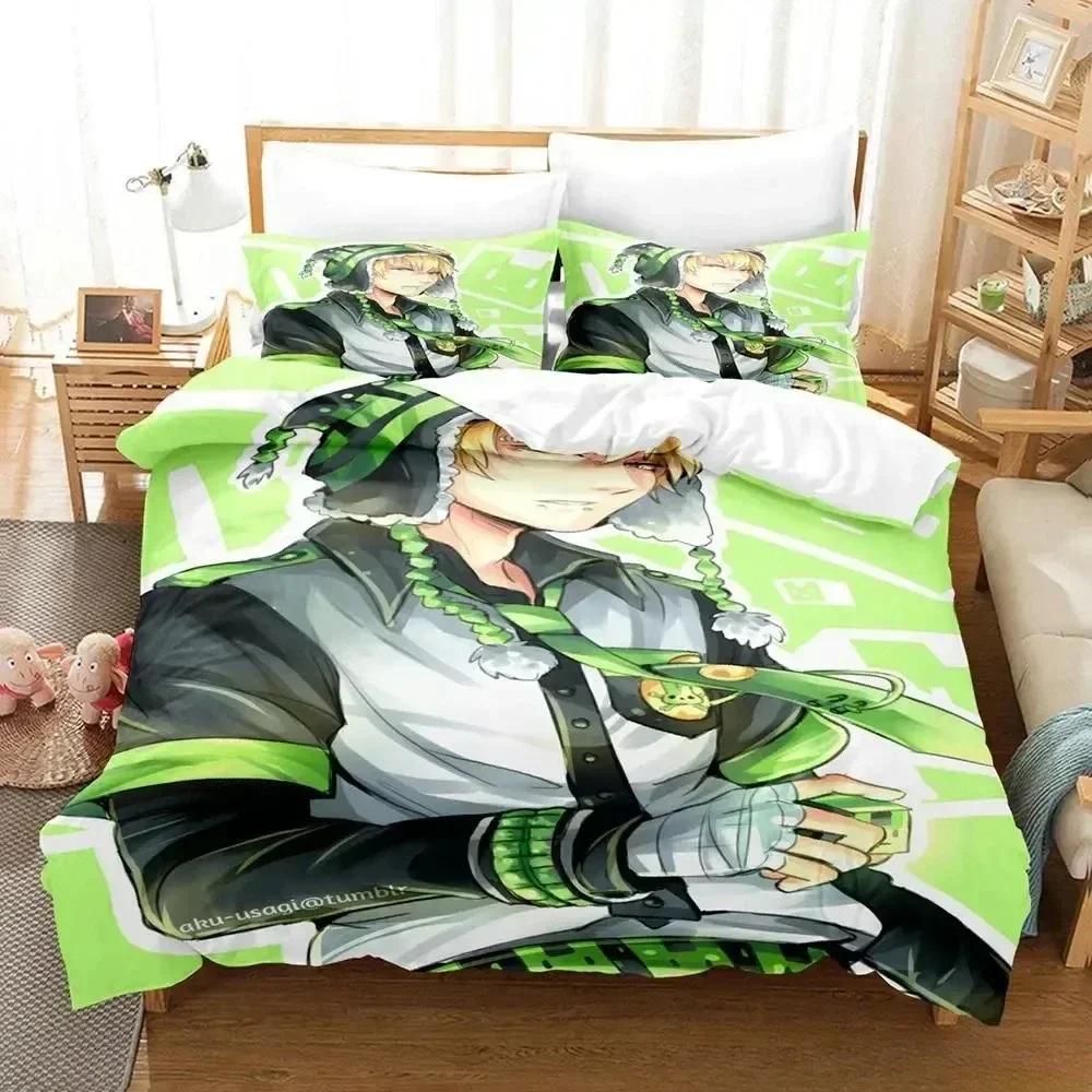 Comforter Home Living Luxury Dramatical Murder Bedding Set Cartoon Anime Three-Piece Set Adult Kid Bedroom S 3D Print Anime