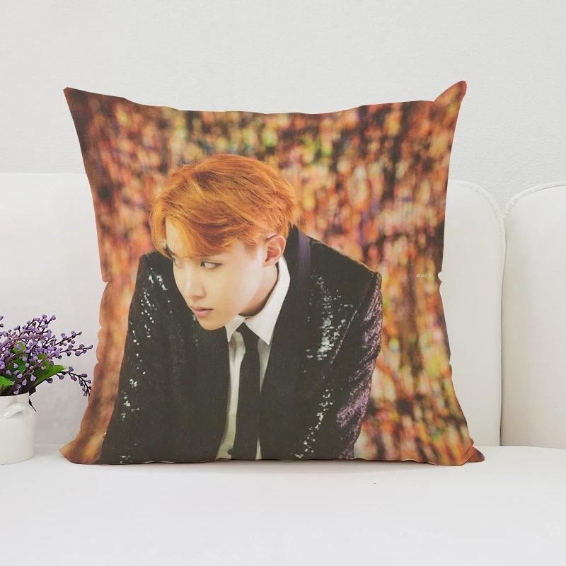 40x40cm Sofa Decoration Cushion Cover J-JHope  Double Sided Printed Pillow Cover Waist Cushion Car Cushion Fans Gifts