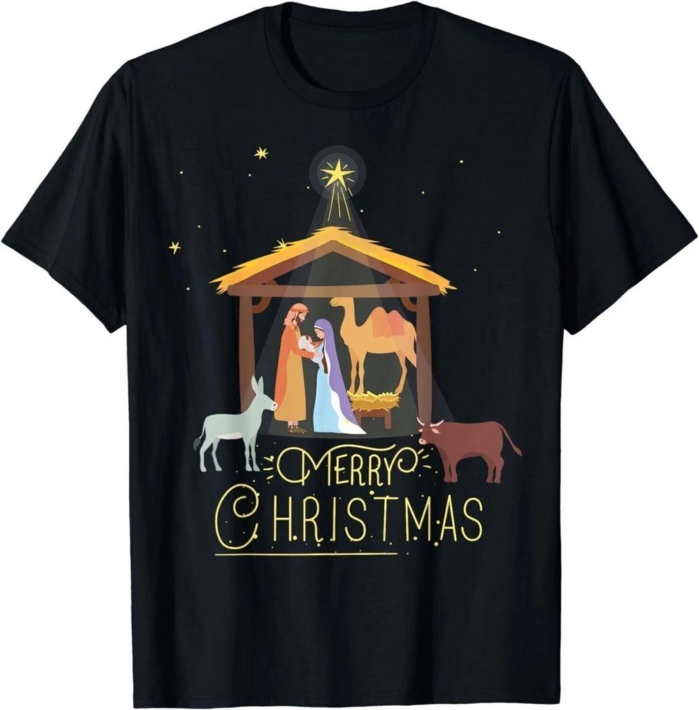 Merry Christmas - Nativity Scene North Star Unisex T-Shirt S-5XL Q8124