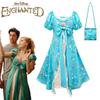 2 Enchanted Kids Giselle Cosplay Costume Dress Bag Outfit Carnival Roleplay Girl