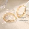 Vintage Golden Plated Hand- Carved Hollow Hoop Earrings for Women Fashion Classic Daily Banquet Jewelry Accessories Crafts Gifts
