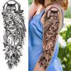 1 Blatt Stammestotem Vollarm Temporäre Tattoos Für Frauen Männer Fake Ärmel Maori Tattoo Aufkleber Körperkunst Zeichnung Oberschenkel Bein Groß
