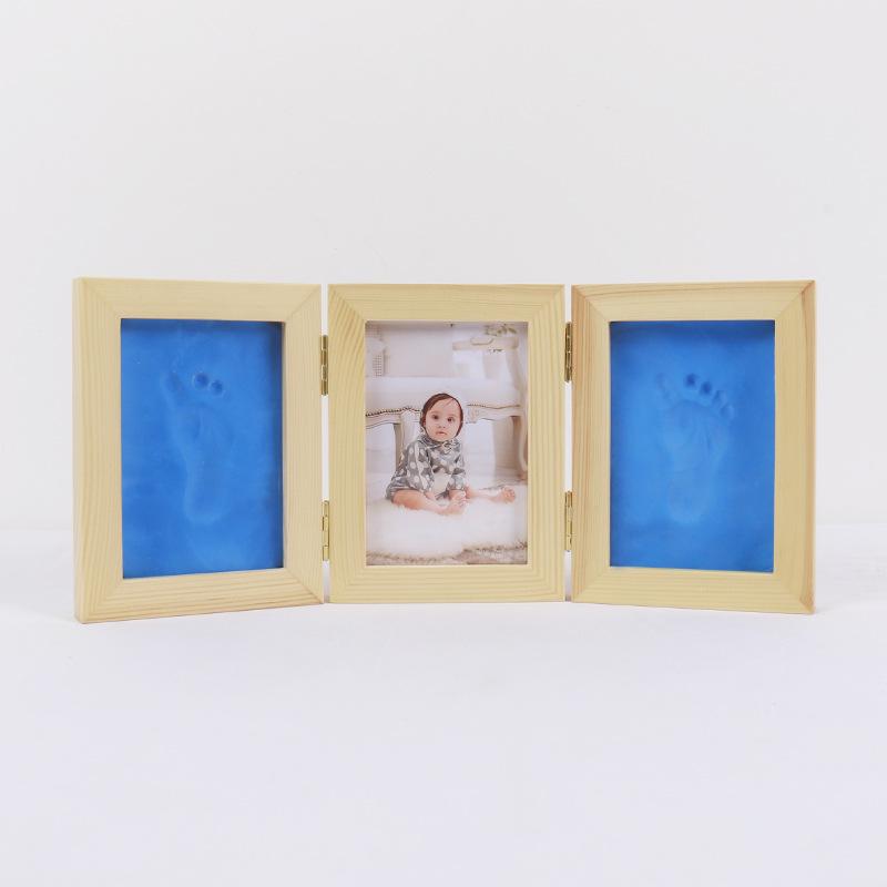 Baby Handprint & Footprint Ink Pad Photo Frame - Commemorative Birth Souvenir