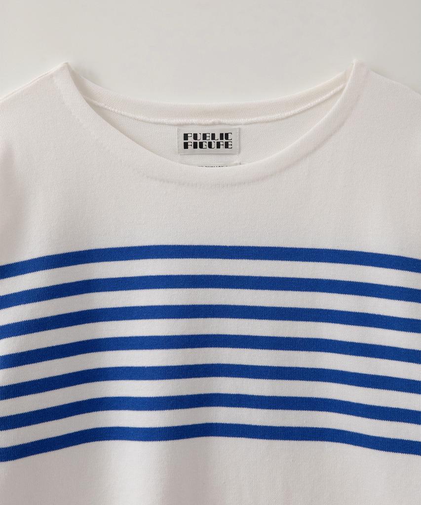 PUBLICFIGURE Essential Basque Shirt_Ivory/Blue