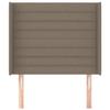 Maison Exclusive - Tête de lit avec oreilles Taupe 83x16x118/128 cm Tissu