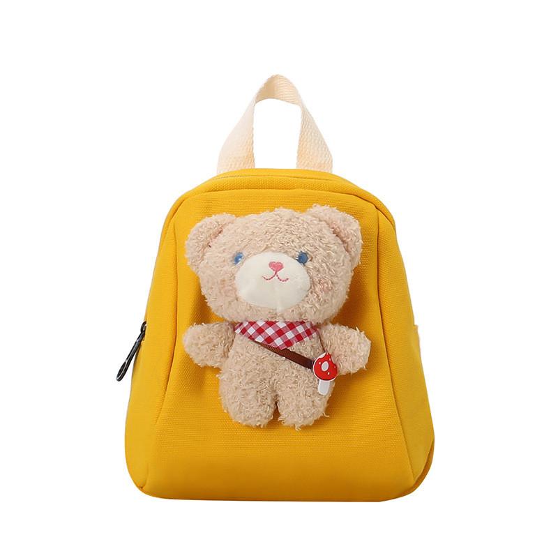 With Children Backpack Plush Bear Doll Decoration For Daily Casual Outings