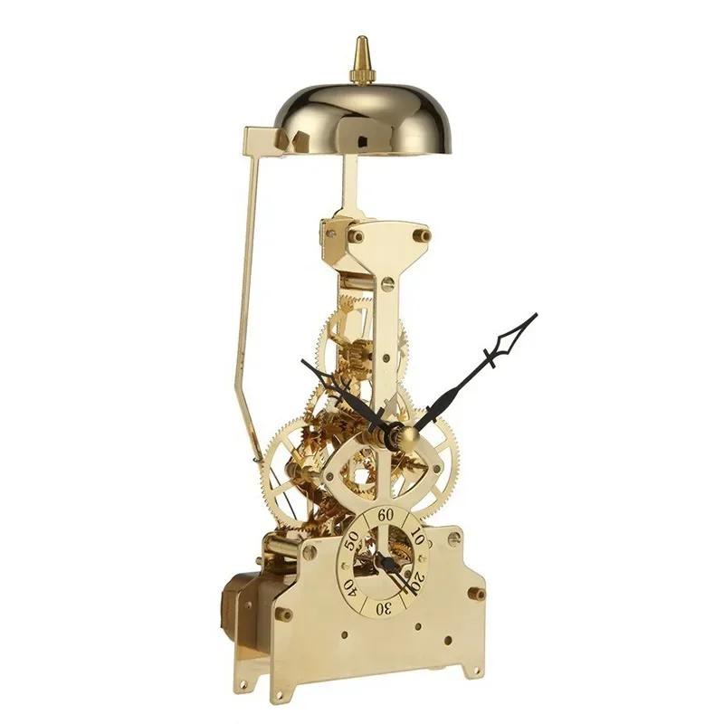 Küçük Masa Saati Metal Vintage Komodin Saatleri Yatak Odası Ofis Lüks Mekanik Saatler Mini Saat Ev ve Dekorasyon