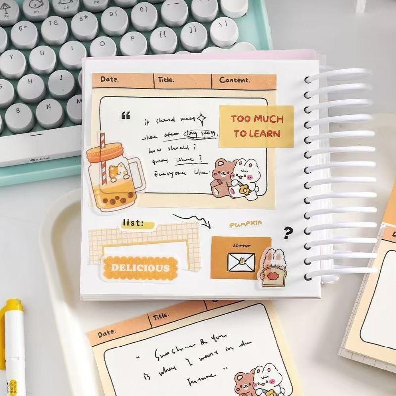 Kawai Stationery Notes Life Schedule Weekly Plan Korean Students Punch in Tearable Todo Sticky Lovely Memo Pad School Supplies