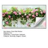 Spring Pink Flowers Fence Wall Decal Removable Floral Wall Art Murals Peel And Stick