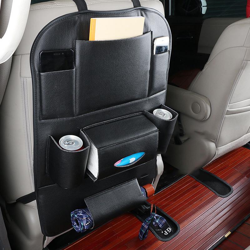 Autositz-Rücken-Organizer-Tasche Universelles Mikrofaserleder Multifunktionale Sitzrücken-Aufbewahrungsbox