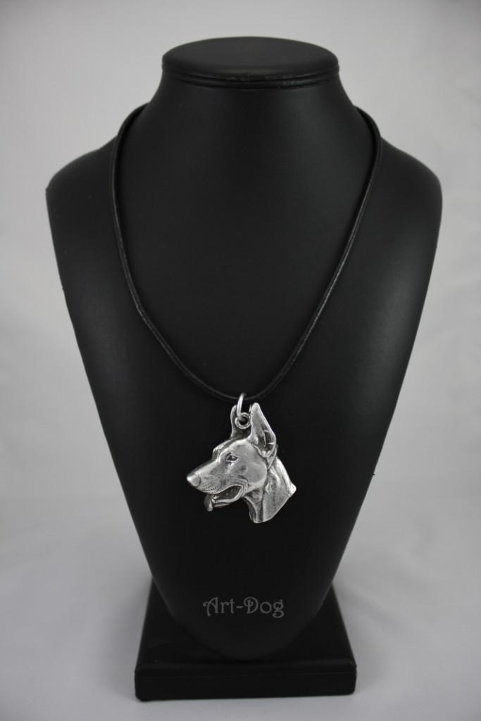 Dobermann, Doberman Pinscher, Dobie I - Necklace with Dog, Silver-plated Pendant for Dog Fan, Unique Jewelry by Art-Dog Brand