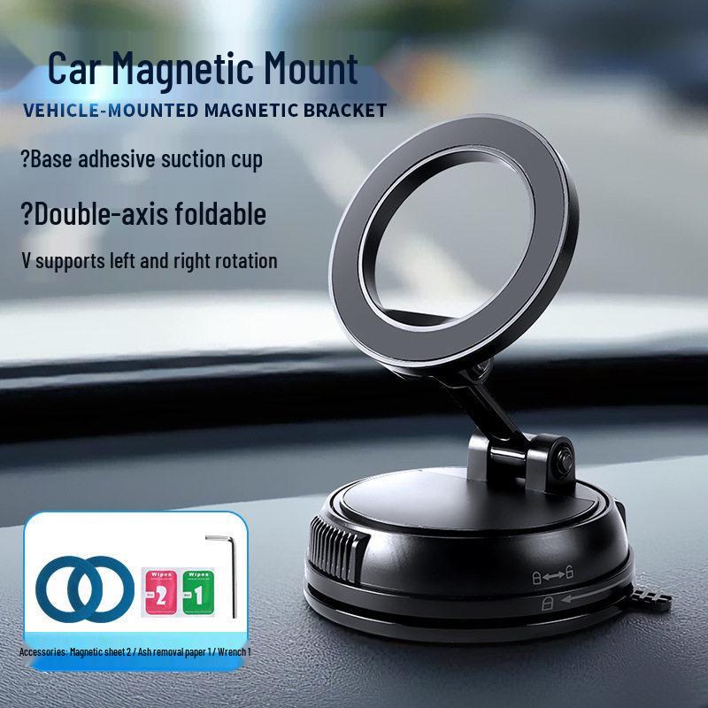 360° Rotation Magnetic Car Phone Holder with Vacuum Suction