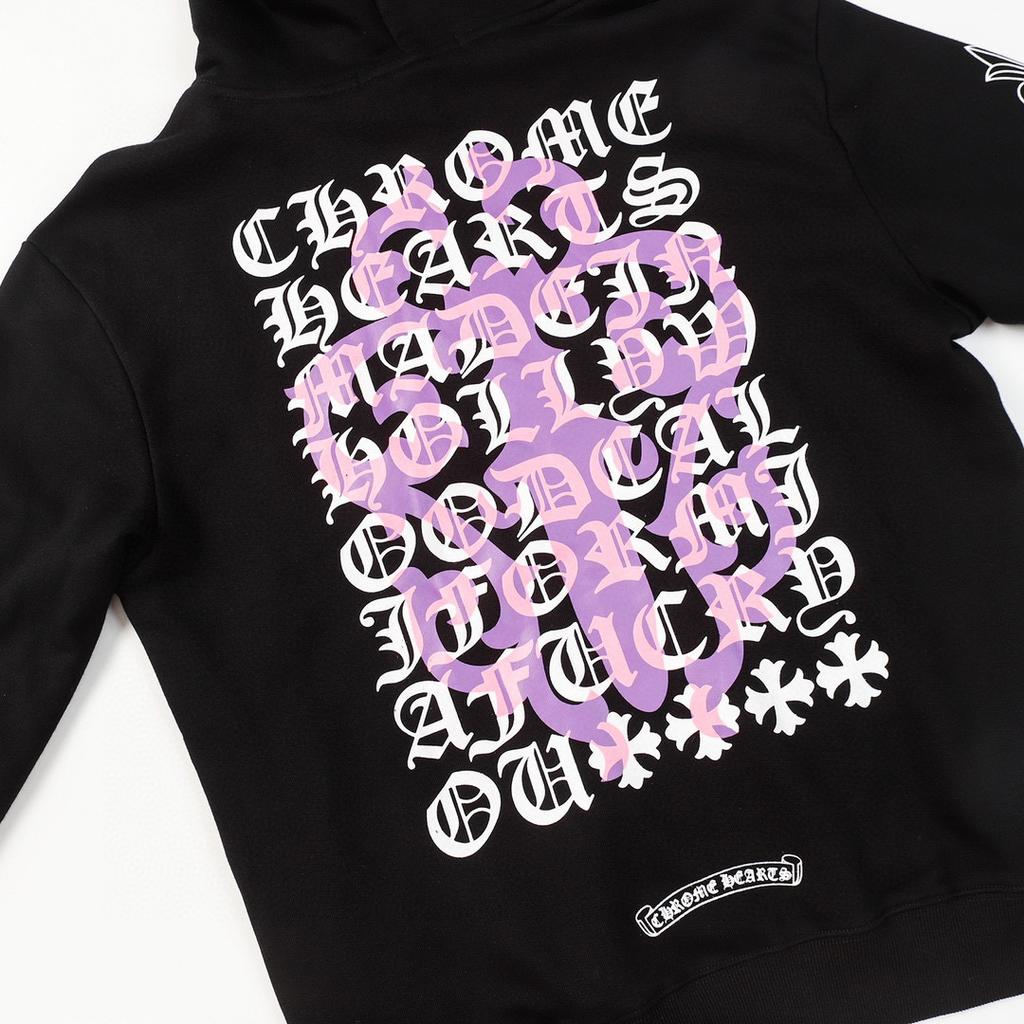 839 CHROME HEARTS Herbst und Winter 2026 Neu Übergröße Klassischer Stil Logo Kapuzenpullover, Geeignet für Paare zum Tragen