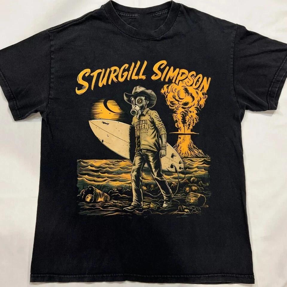 Vtg Sturgill Simpson T Shirt Short Sleeve Cotton Black All Size For Men TR446 Unisex T-Shirt M