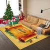 Tappeto di Natale Cartone Animato Babbo Natale Camera da Letto Comodino Soggiorno Area Divano Tappeto Grande Antiscivolo Tappetino per Pavimento Ingresso Zerbino