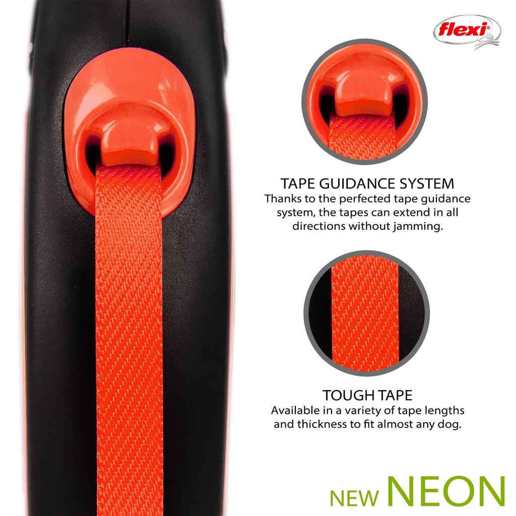 Flexi Einziehbare Leine Neues Neonband Typ S Größe 5m Orange Japanisch [Offizielles Produkt]