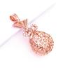 Purple Gold Retro Hollow Micro-Inlaid Lucky Bag Cover Chain Plated Rose Gold Color Gold Literary Pendant