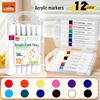 Non-Bleeding True Color Watercolor Marker Pens for Kindergarten Art - Safe & Stackable Acrylic Brushes