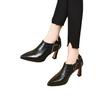 2022 Herbst/Winter Damen Chunky Heel Spitzschuhe Freizeitschuhe mit Seitenreißverschluss