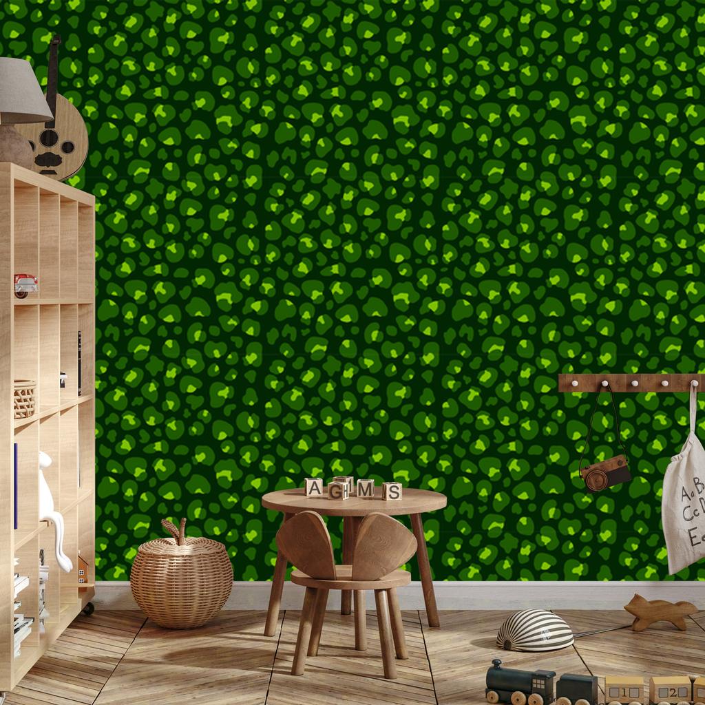 Bottle Green, Lime and Green Leather Wallpaper 50x1000