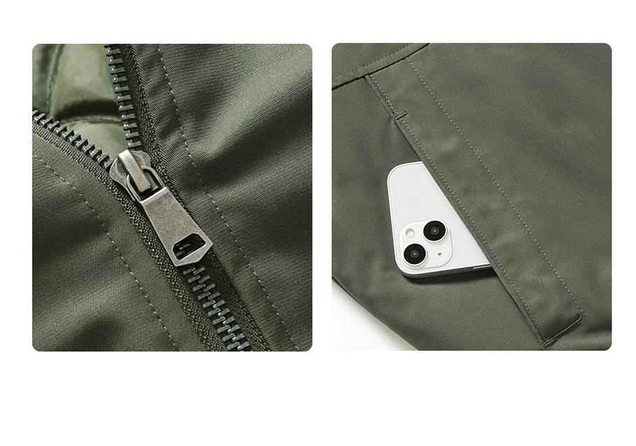 Men's Thickened Cotton Pilot Jacket - Autumn/Winter Stand Collar Loose Baseball Outerwear