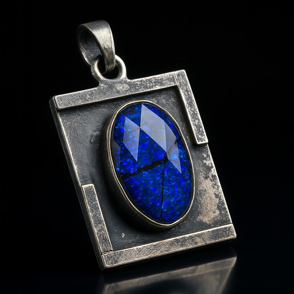 Natural Opal Pendant 925 Sterling Silver 41.4 ct Aurora Oval October Birthstone for Gem Collections