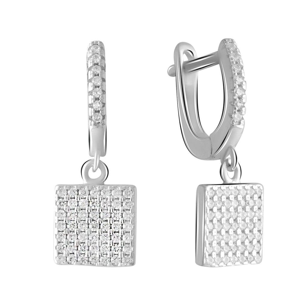 Silver Earrings with Cubic Zirkonia (2067429)
