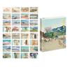 TONGTONG 24 Pieces 1 Set Japanese Landscape Postcard Literary Greeting Cards Blessing Message Box