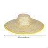 Wide Brim Straw Hat Breathable Woven Sun Lightweight Headwear for Farmers, Gardeners, Farming,