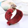 Men's Retro Quartz Watch with Wide Genuine Leather Band