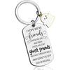 Sunflower Stainless Steel Best Friend Keychain Gift Pendant