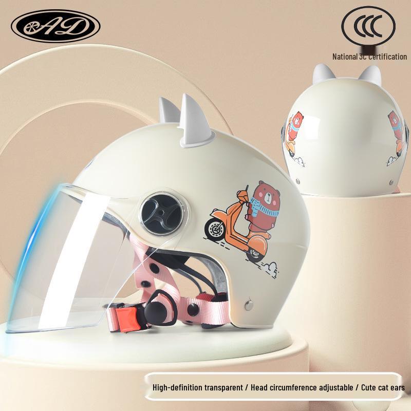 AD Kids' 3C Certified All-Season Electric Scooter & Motorcycle Safety Helmet