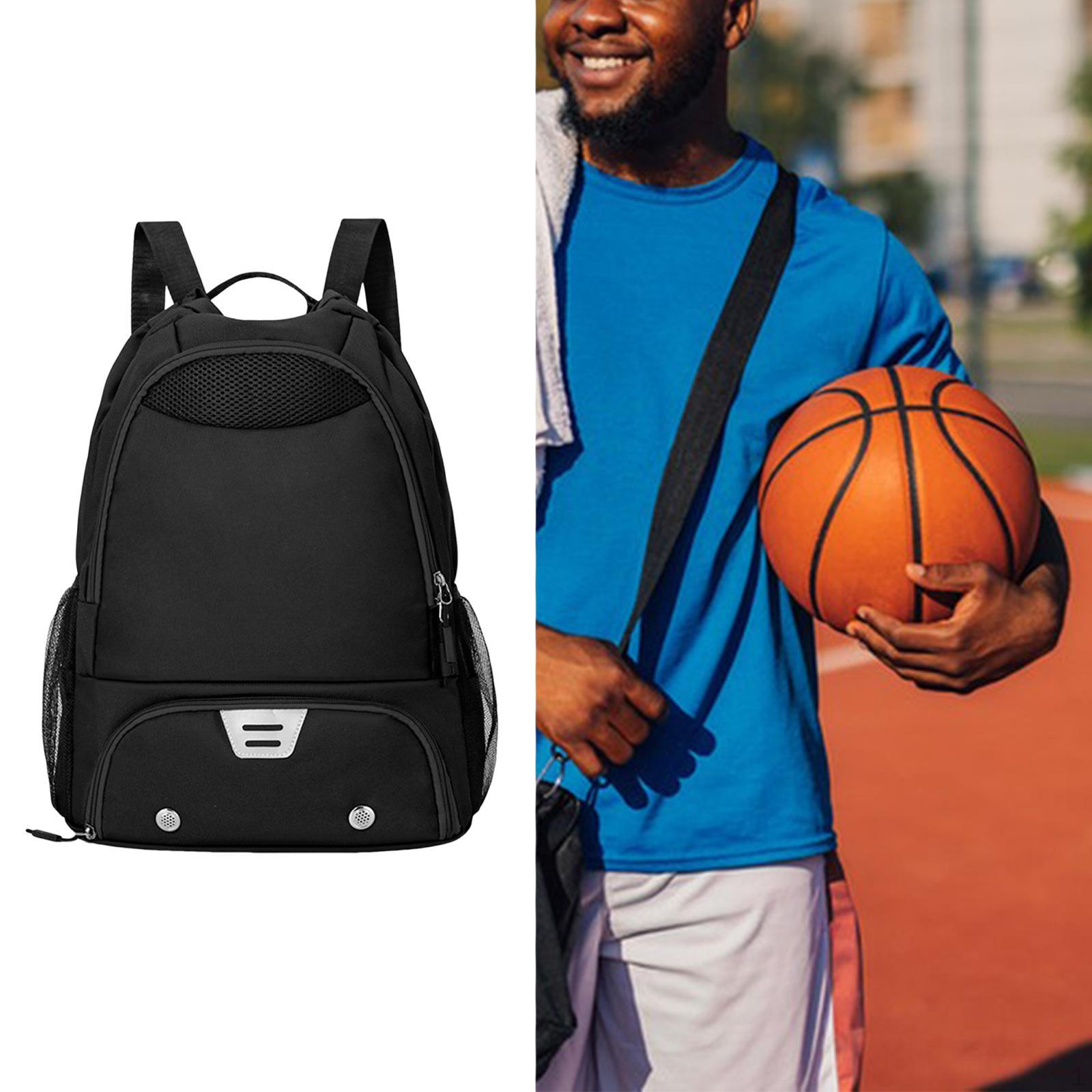 Баскетбольный рюкзак на шнурке с отделением для обуви и спортивной экипировки чёрный 3169₽