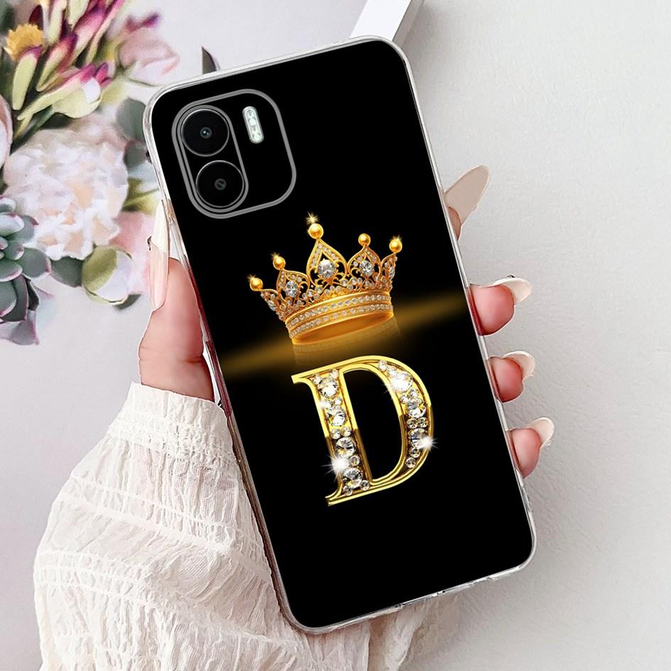 For Xiaomi Redmi A1 Phone Case RedmiA1 Cover Soft Silicone Cute Crown Letters Back Cover For Xiaomi Redmi A2 Cases A 1 A 2 Coque