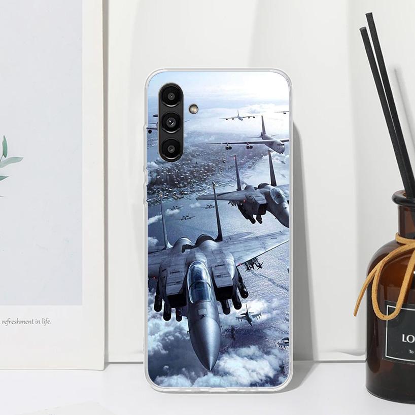 Military Aircraft Warship Fighter Phone Case For Samsung Galaxy A15 A25 A35 A55 A14 A24 A34 A54 A13 A23 A33 A53 A12 A22 A32 A52